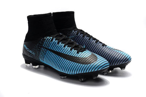 Image of Nike Mercurial Superfly V FG Soccer Cleats Blue Black - KicksNatics