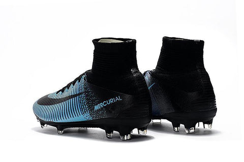 Image of Nike Mercurial Superfly V FG Soccer Cleats Blue Black - KicksNatics
