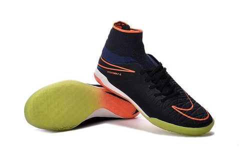 Image of Nike HypervenomX Proximo IC Soccer Shoes Orange Black GrassGreen White - KicksNatics