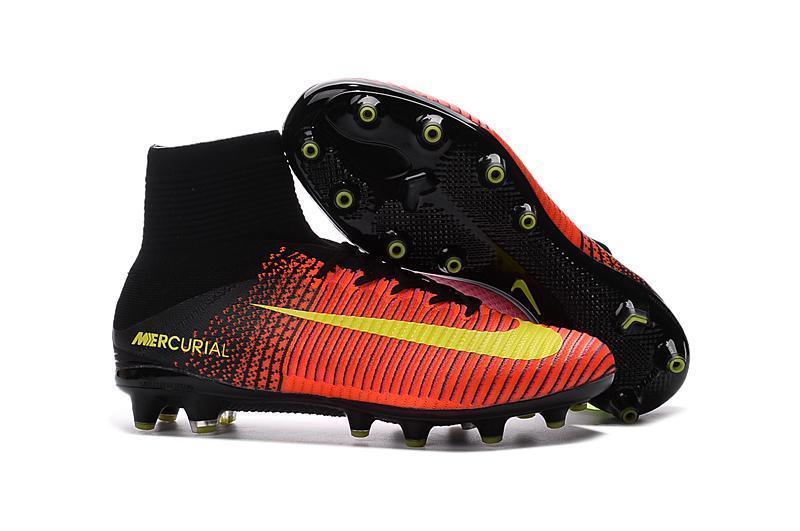 Nike Mercurial Superfly V AG Soccer Cleats Total Crimson Black
