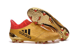 Adidas X 16+ Purechaos FG/AG Soccer Cleats Metallic Gold Red