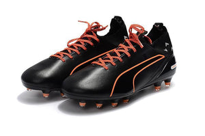 PUMA evoTOUCH Pro FG Soccer Cleats Total Black Orange