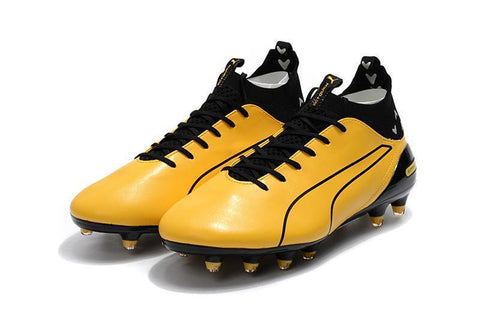 Image of PUMA evoTOUCH Pro FG Soccer Cleats Yellow Gold Black