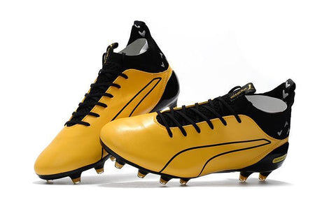 Image of PUMA evoTOUCH Pro FG Soccer Cleats Yellow Gold Black