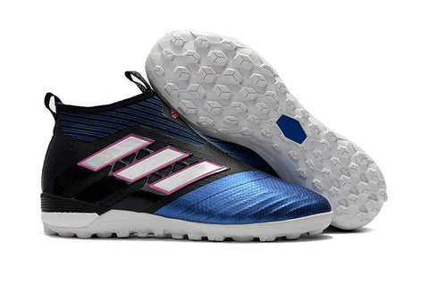 Image of Adidas ACE Tango 17+ Purecontrol Turf Soccer Cleats Black White Blue - KicksNatics