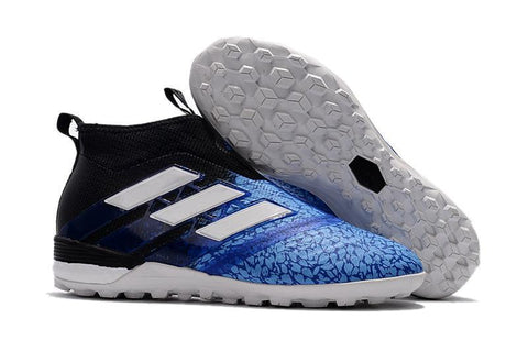 Image of Adidas ACE Tango 17+ Purecontrol Turf Soccer Cleats Blue Crystal Black - KicksNatics
