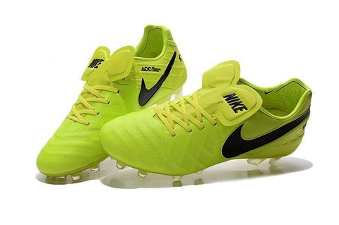 Image of Nike Tiempo Legend VI FG Soccer Cleats Lemon Volt Black - KicksNatics