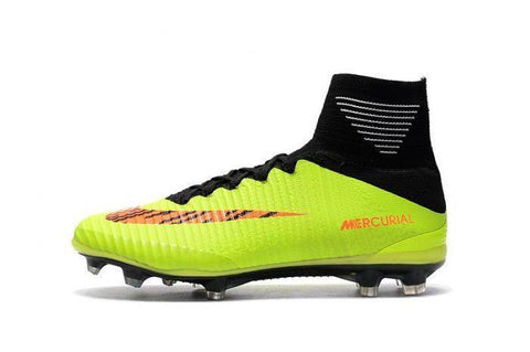 Image of Nike Mercurial Superfly V FG Soccer Cleats Fluorescent Green Black - KicksNatics