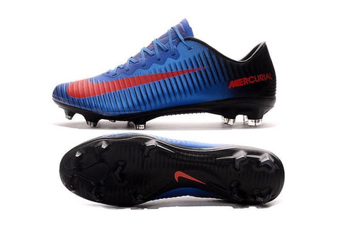 Image of Nike Mercurial Vapor XI FG Soccer Cleats Blue Black Red - KicksNatics