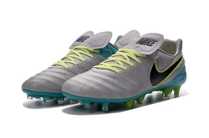 Nike Tiempo Legend VI FG Soccer Cleats Grey Green Black - KicksNatics
