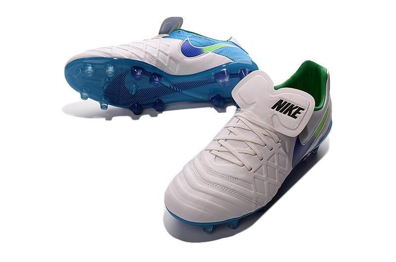 Nike Tiempo Legend VI FG Soccer Cleats White Blue Green – kicksnatics