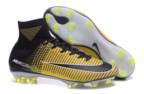 Image of Nike Mercurial Superfly V FG Soccer Cleats Yellow Black - KicksNatics