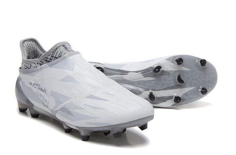 Image of Adidas X 16+ Purechaos FG Soccer Cleats White Clear Grey Black - KicksNatics