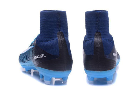 Image of Nike Mercurial Superfly V FG Soccer Cleats Blue Dark White - KicksNatics