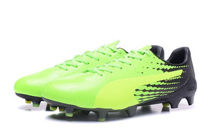PUMA evoSPEED 17 SL-S FG Soccer Cleats Green Black Yellow - KicksNatics
