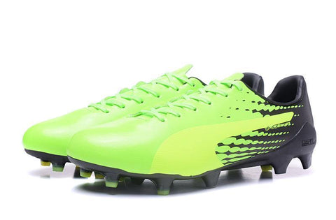 Image of PUMA evoSPEED 17 SL-S FG Soccer Cleats Green Black Yellow - KicksNatics