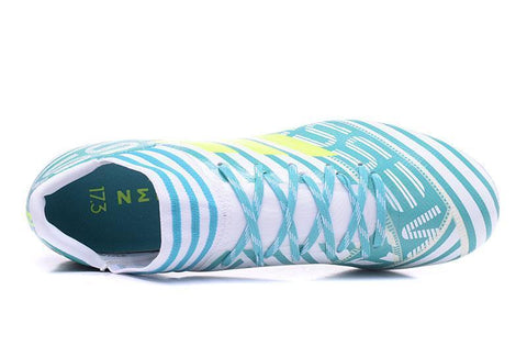 Image of Adidas Nemeziz 17.3 FG Soccer Cleats Blue White Fluorescent Yellow - KicksNatics