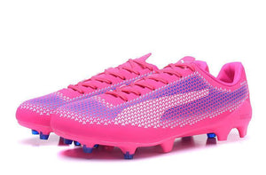 PUMA evoSPEED 17 FG Soccer Cleats Pink Blue White - KicksNatics
