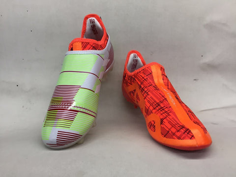 Image of Adidas Glitch Skin 17 FG Soccer Shoes Grass Green Orange Grey - KicksNatics