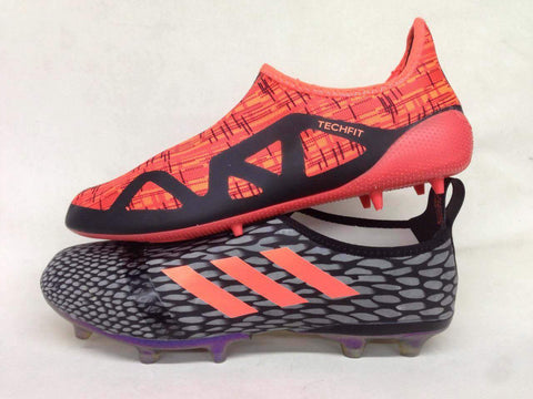 Image of Adidas Glitch Skin 17 FG Soccer Shoes Orange Black Grey - KicksNatics