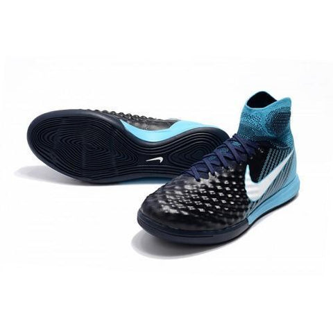 Image of Nike MagistaX Proximo II IC Soccer Shoes Obsidian White Gamma Blue - KicksNatics