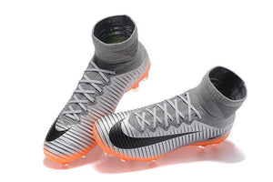 Nike Mercurial Superfly V FG Soccer Cleats Silver Orange Black