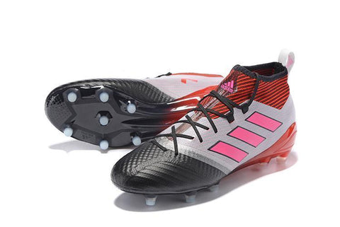Image of Adidas ACE 17.1 Primeknit Soccer Cleats Red White Pink Black - KicksNatics