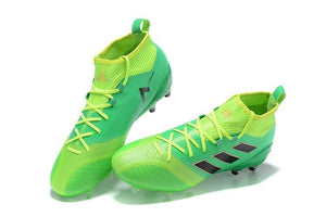 Adidas ACE 17.1 Primeknit FG Soccer Cleats Solar Core Green Black