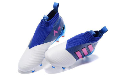Image of Adidas Ace 17+ Purecontrol FG Soccer Cleats Blue White Pink - KicksNatics