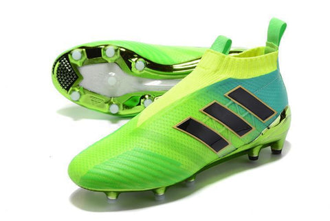 Image of Adidas Ace 17+ Purecontrol FG Soccer Cleats Solar Green - KicksNatics