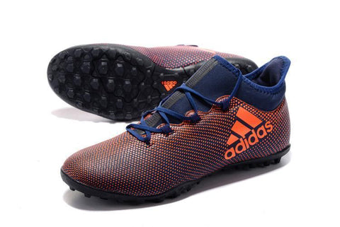 Image of Adidas X Tango 17.3 Turf Soccer Cleats Purple Crimson Deep Blue - KicksNatics