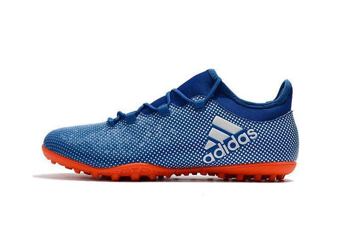 Image of Adidas X Tango 17.3 Turf Soccer Cleats Deep Royal Blue Silver Orange - KicksNatics