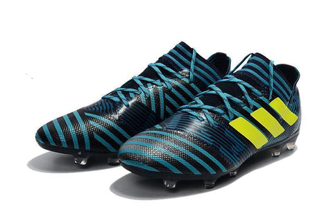 Image of Adidas Nemeziz Messi 17+ 360 Agility FG Soccer Boots Black Blue Yellow - KicksNatics