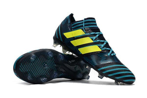 Adidas Nemeziz Messi 17+ 360 Agility FG Soccer Boots Black Blue Yellow - KicksNatics