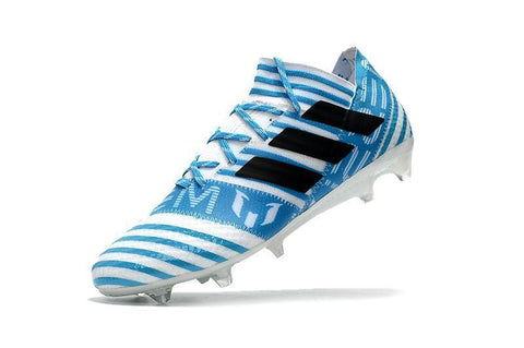 Image of Adidas Nemeziz Messi 17+ 360 Agility FG Soccer Shoes Energy Blue White - KicksNatics