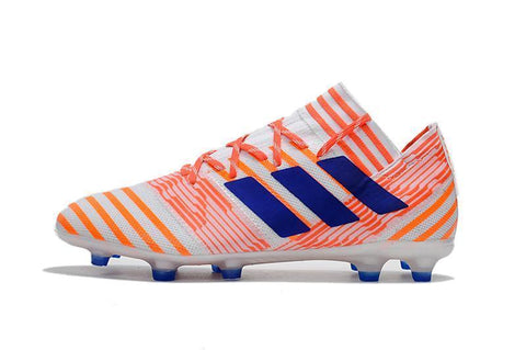 Image of Adidas Nemeziz Messi 17+ 360 Agility FG Soccer Boots White Orange Blue - KicksNatics