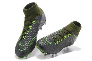 Nike Hypervenom Phantom III DF FG Soccer Cleats Grey Green Black