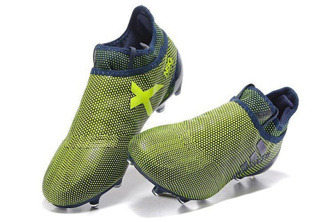 Image of Adidas X 17+ Purechaos FG Soccer Cleats Legend Ink Solar Yellow - KicksNatics