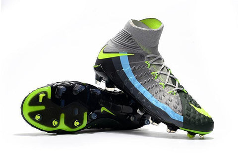 Image of Nike Hypervenom Phantom III DF FG Soccer Cleats Black Volt Dark Grey - KicksNatics