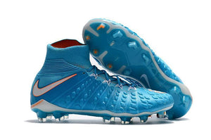 Nike Hypervenom Phantom III DF FG Soccer Cleats Total Blue White - KicksNatics