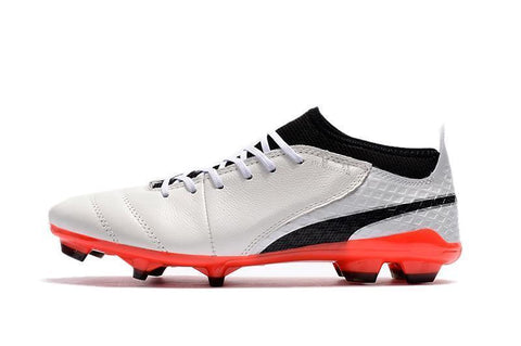 Image of PUMA ONE 17.1 FG Soccer Cleats White Black Red