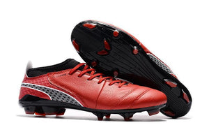 PUMA ONE 17.1 FG Soccer Cleats Total Red Black Silver