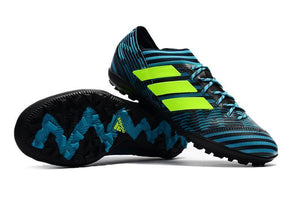 Adidas Nemeziz Tango 17.3 Turf Soccer Cleats Blue Black Solar Yellow - KicksNatics